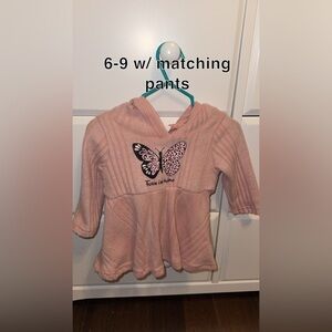 Pink Butterfly Kids Matching Set